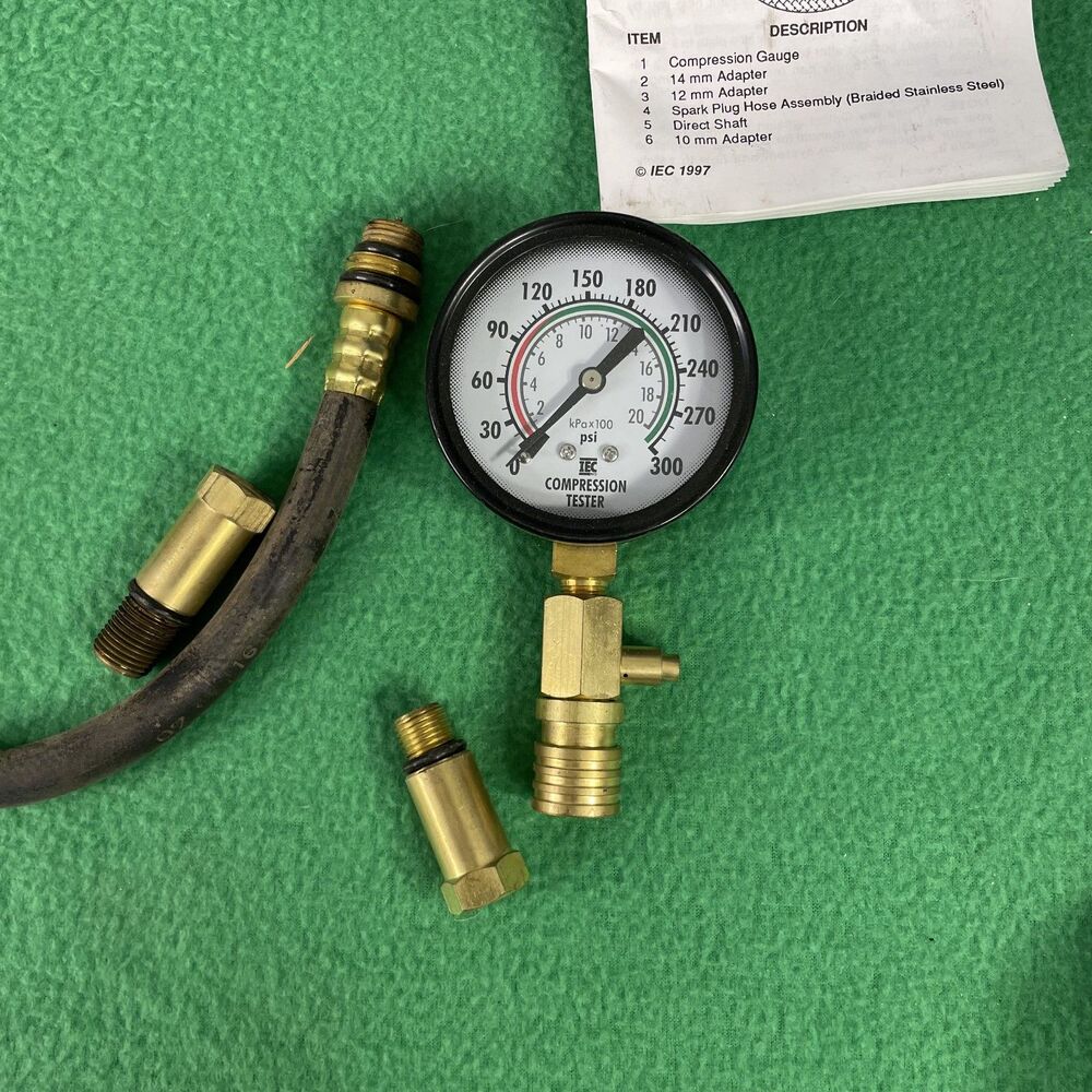 Innova 3612 Compression Tester Kit - PSI Gauge & Hose 4-Piece Set